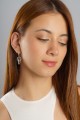 Aretes de eslabones redondos con circones.