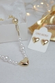 Set Gargantilla Con Perlas y aretes