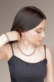 Set Perlas Plateadas: Gargantilla, pulsera y aretes