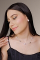 Set Gargantilla de perlas y balines con Aretes