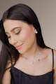 Set Gargantilla de perlas y balines con Aretes