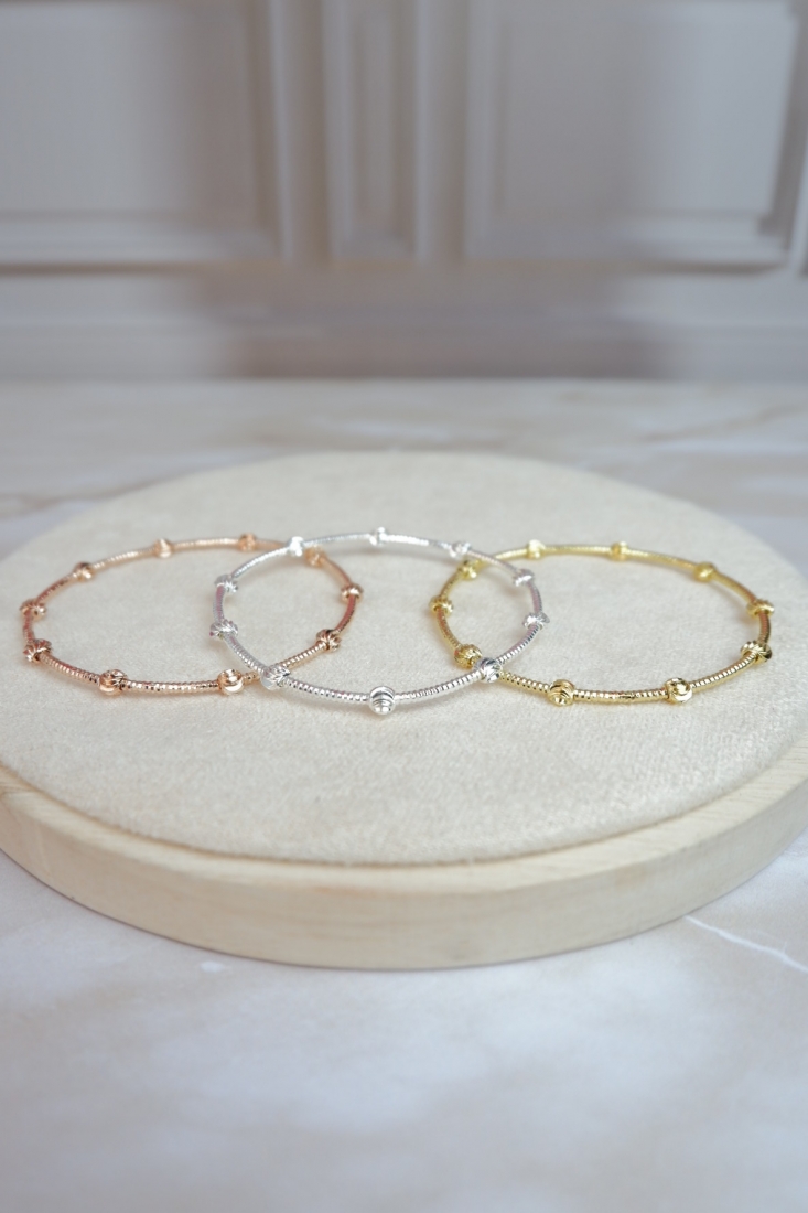 Set de aros balines tallados 3 oros