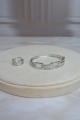 Set aro + anillo tejido cadena