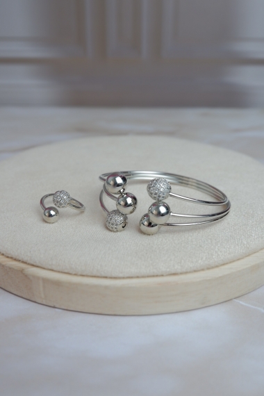Set aro + anillo 3 líneas...