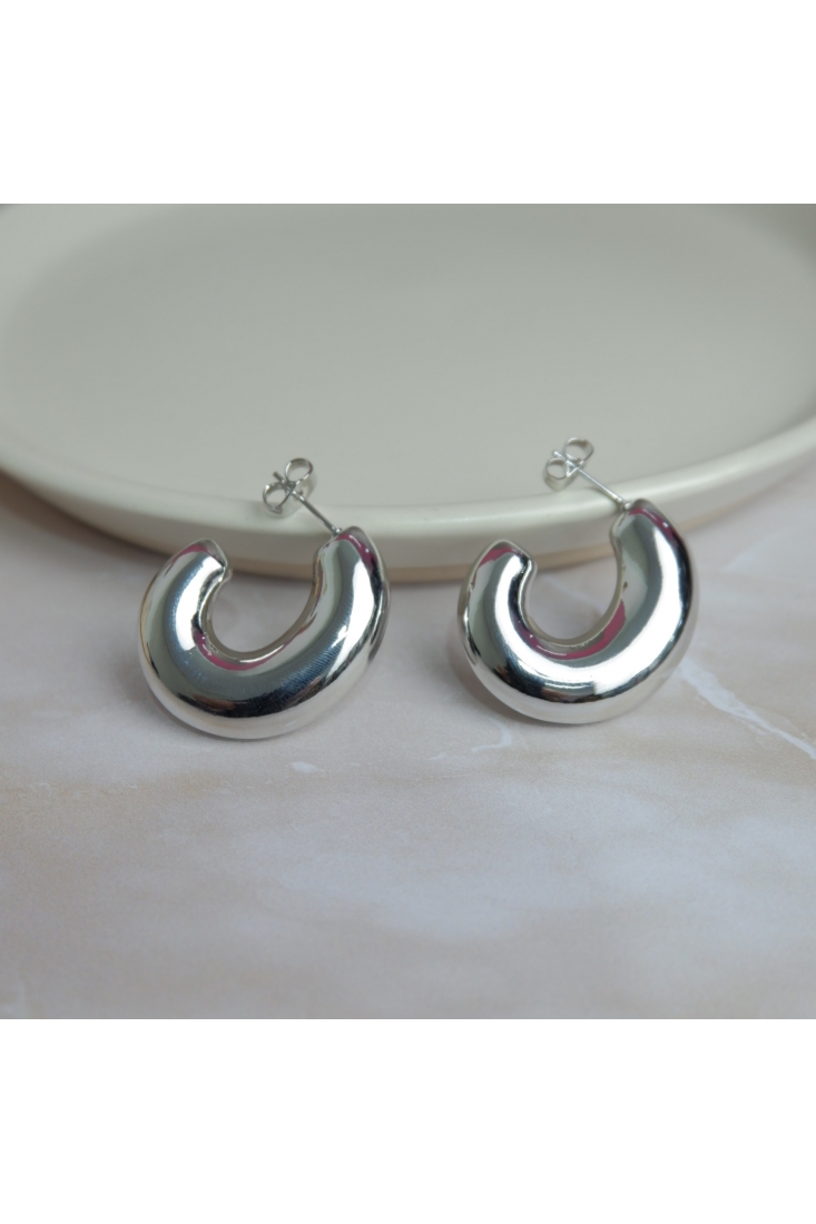 Aretes media luna chunky