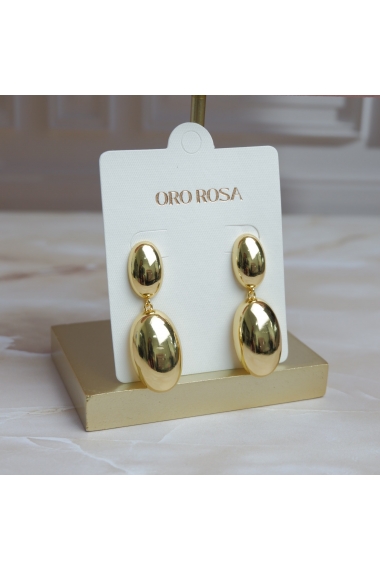 Aretes doble gota ovalados