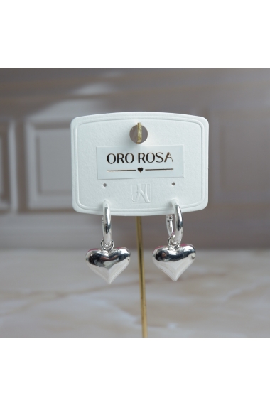 Aretes corazón colgante